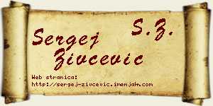 Sergej Živčević vizit kartica